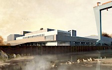 Sietas Re-Generator | Atmosphärische Darstellung Wasserfront von Steffen Rebehn