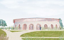 Neubau eines Internats in Petzow | Atmosphärische Darstellung Schulhaus von Tobias Puhmann
